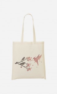 Tote Bag Blossom Bird