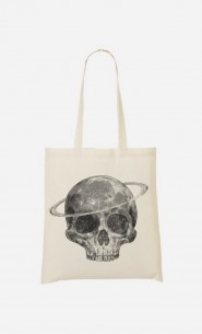 Tote Bag Cosmic Skull Black
