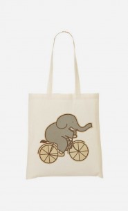 Tote Bag Elephant Cycle