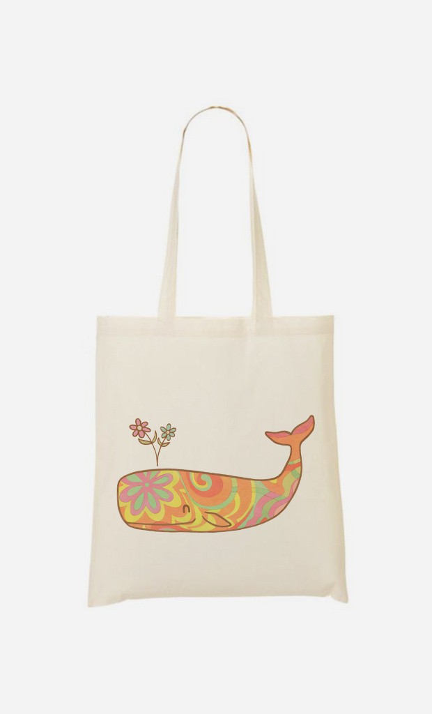 Tote Bag Hippy Whale