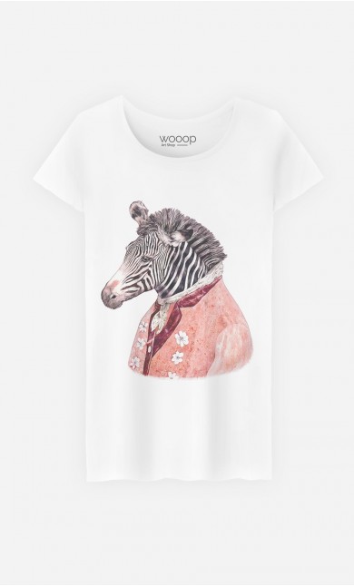 T-Shirt Femme Zebra Cream