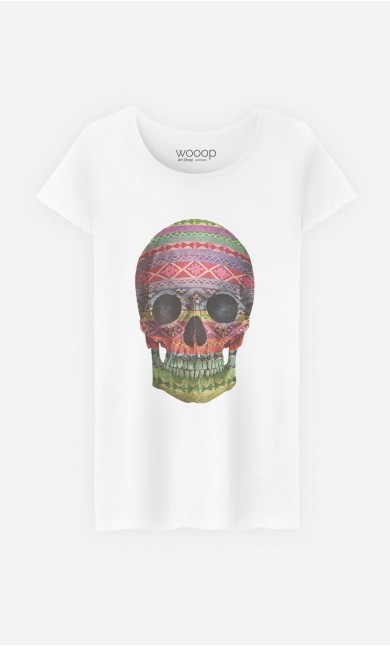 T-Shirt Femme Navajo Skull