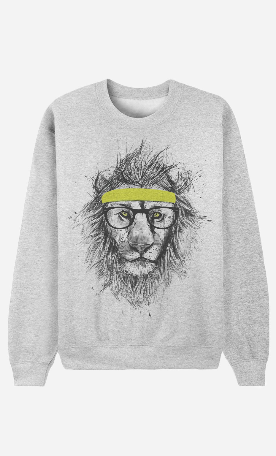 Sweat Homme Hipster Lion