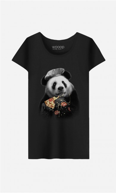 T-Shirt Femme Panda Pizza