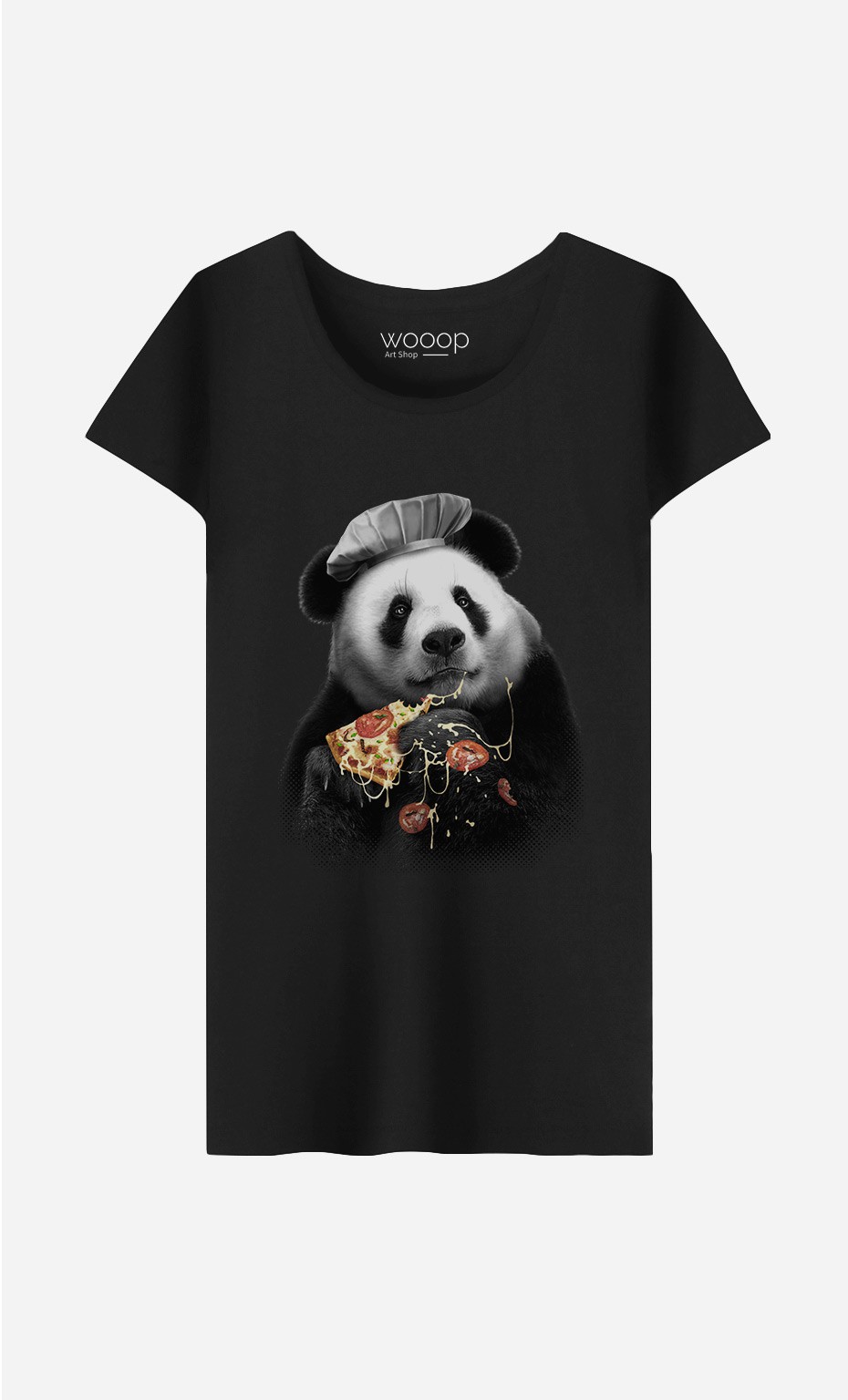T-Shirt Femme Panda Pizza