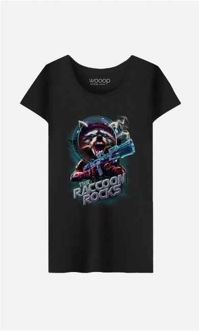 T-Shirt Femme Racoon Rocks