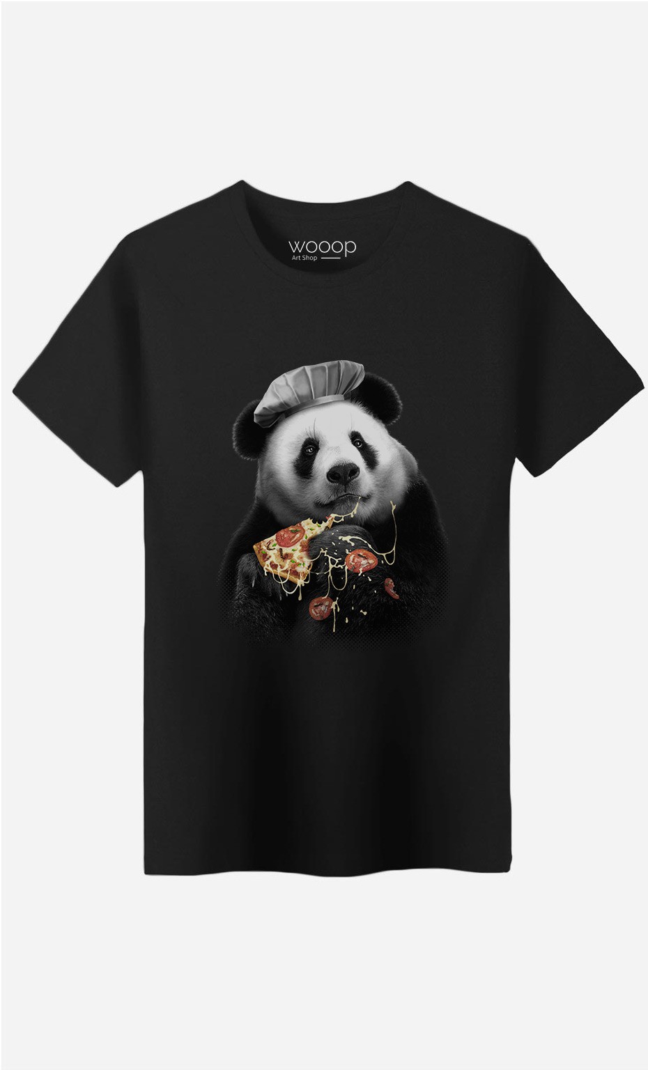 T-Shirt Homme Panda Pizza