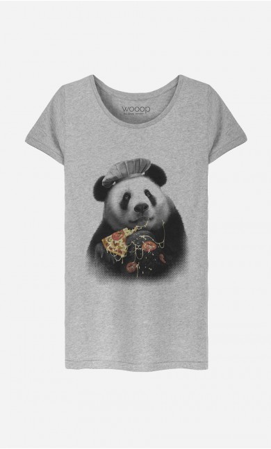 T-Shirt Femme Panda Pizza