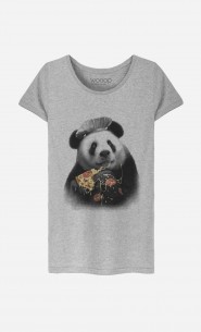 T-Shirt Femme Panda Pizza