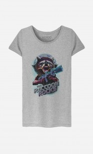 T-Shirt Femme Racoon Rocks