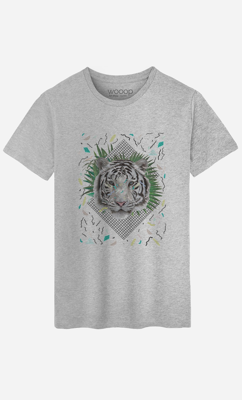T-Shirt Homme White Tiger