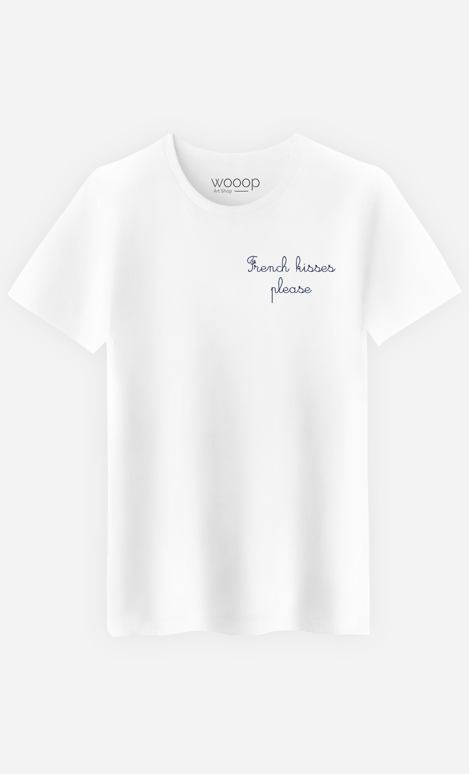 T-Shirt Homme French Kisses Please - Brodé