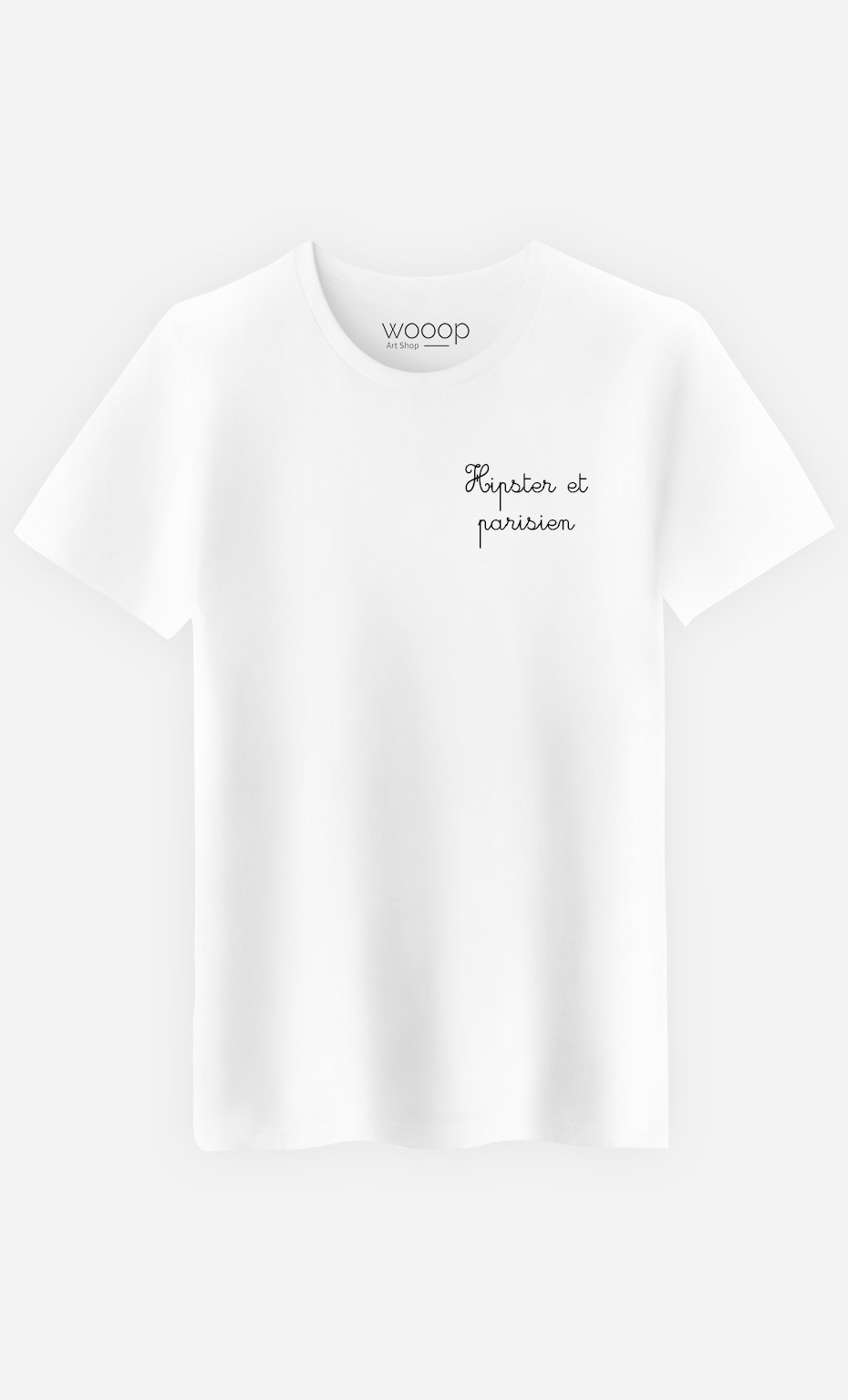 T-Shirt Homme Hipster et Parisien - Brodé