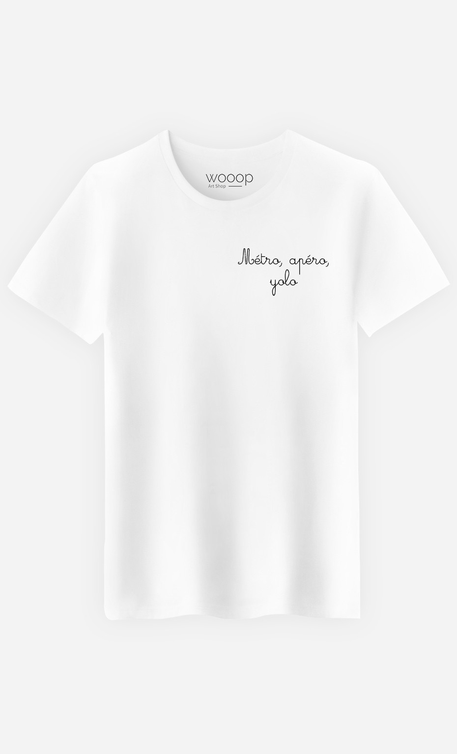T-Shirt Homme Métro, Boulot, Yolo - Brodé