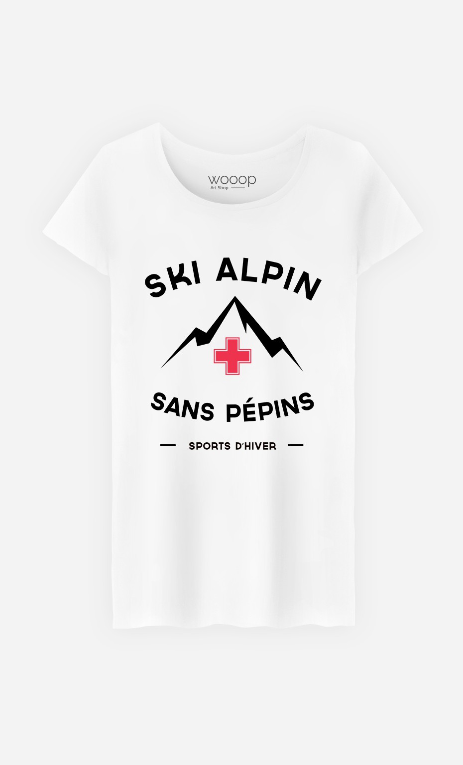 T-Shirt Femme Ski Alpin Sans Pépins