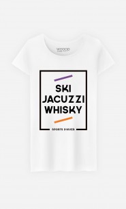 T-Shirt Femme Ski Jacuzzi Whisky