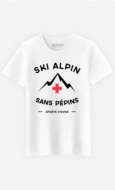 T-Shirt Homme Ski Alpin Sans Pépins