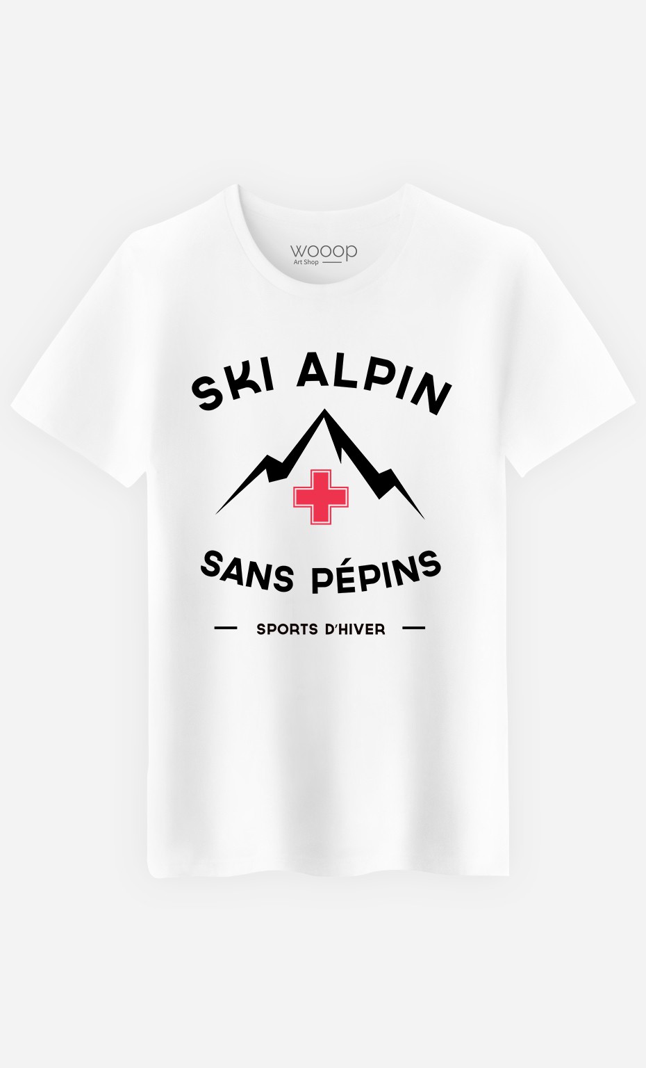 T-Shirt Homme Ski Alpin Sans Pépins