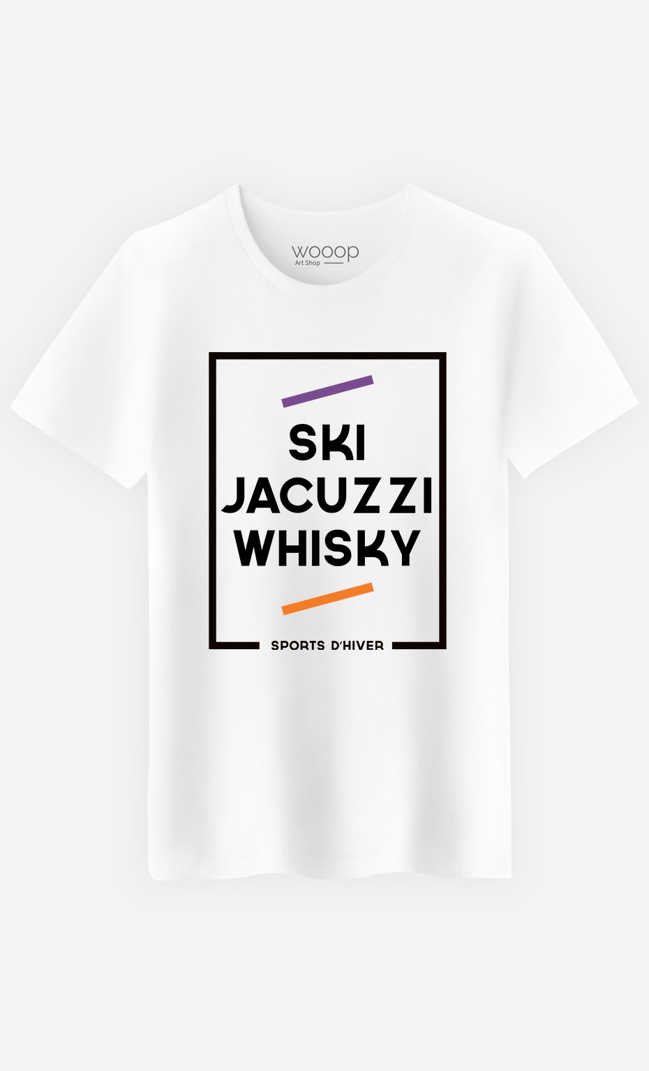 T-Shirt Homme Ski Jacuzzi Whisky