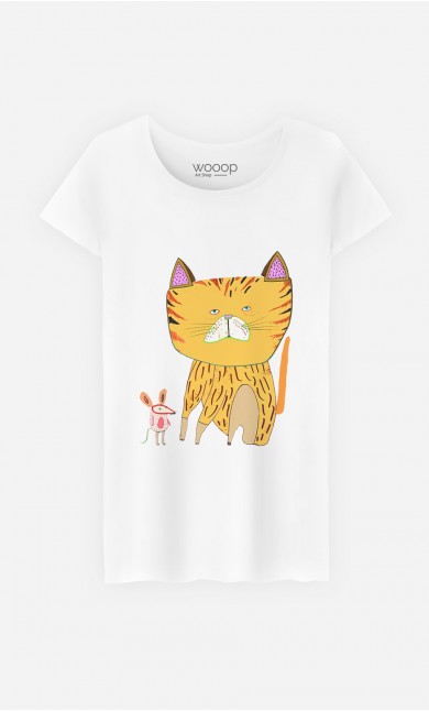 T-Shirt Femme Cat And Mouse