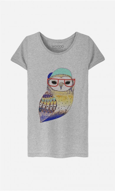T-Shirt Femme Hipster Owl