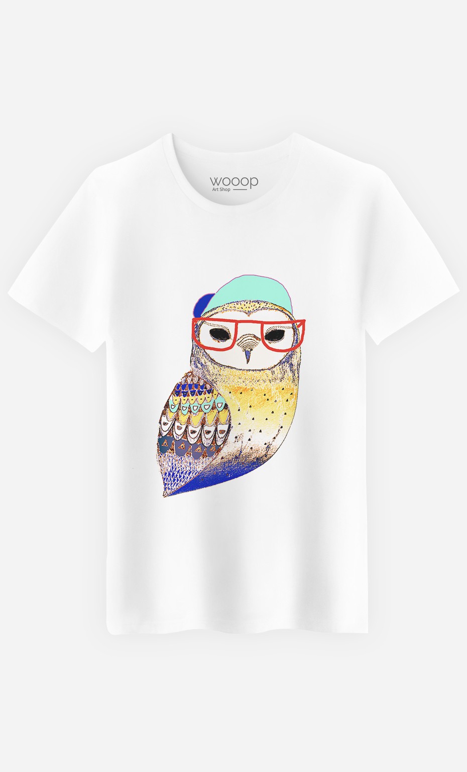 T-Shirt Homme Hipster Owl