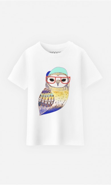 T-Shirt Enfant Hipster Owl