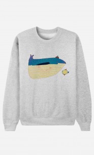 Sweat Femme Whale And Fish