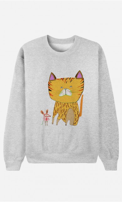 Sweat Homme Cat And Mouse
