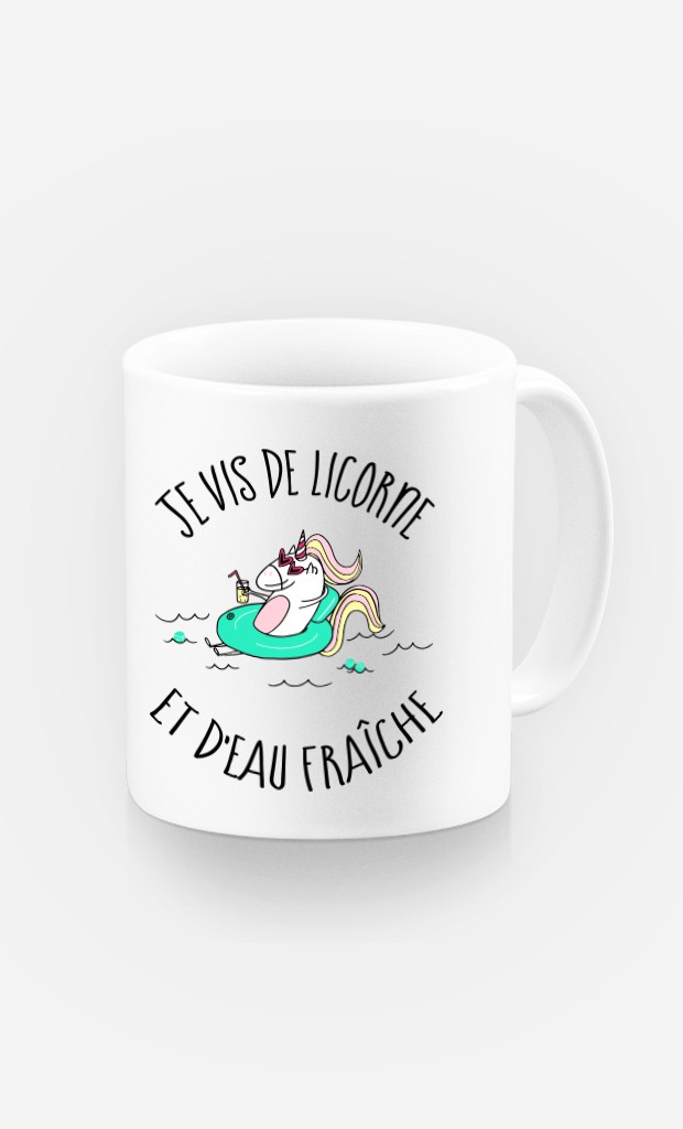 Mug Je Vis De Licorne et d'Eau Fraiche