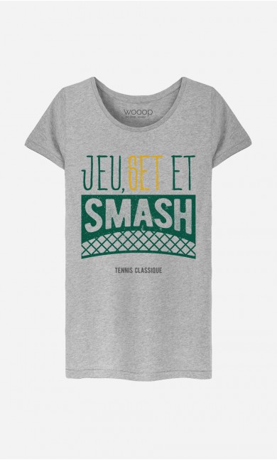 T-Shirt Femme Jeu Set et Smash