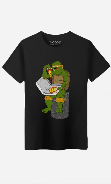 T-Shirt Homme Pizza Turtle