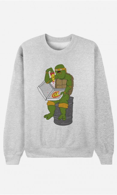 Sweat Homme Pizza Turtle