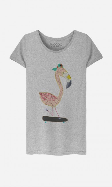 T-Shirt Femme Flamingo Skater