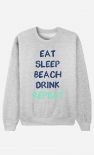 Sweat Femme Eat Sleep Beach Drink Repeat