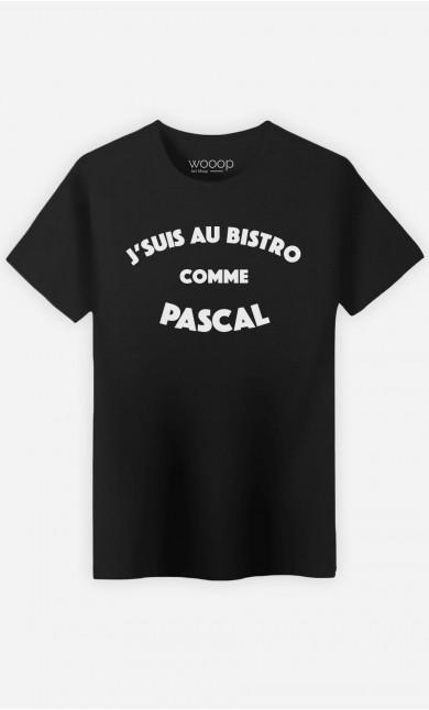 T-Shirt Homme J'suis au Bistrot comme Pascal