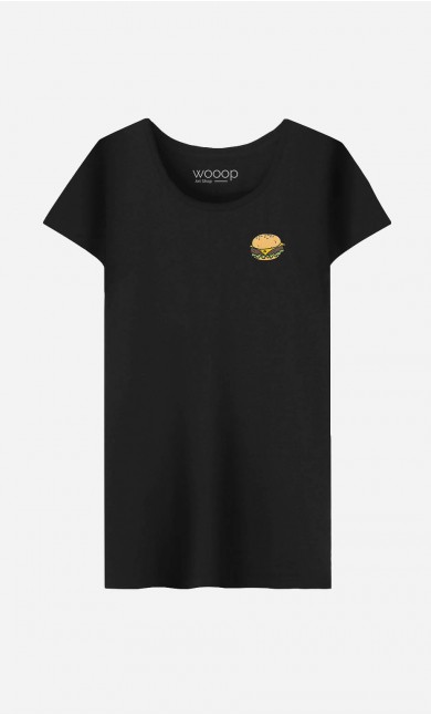 T-Shirt Femme Burger - brodé