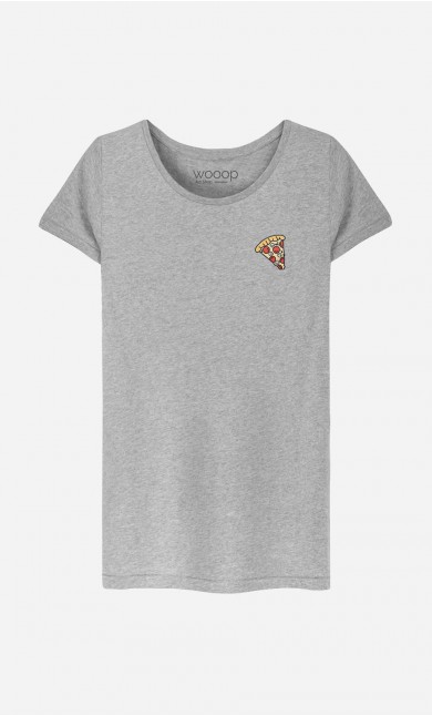 T-Shirt Femme Pizza - brodé