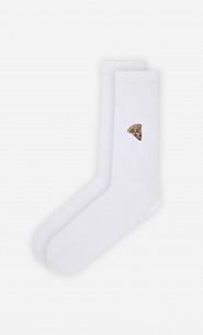 Chaussettes Blanches Pizza