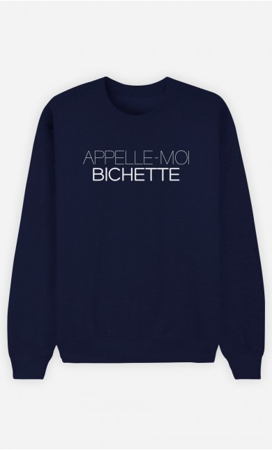 Sweat Bleu Appelle-Moi Bichette