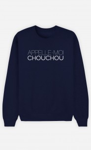 Sweat Bleu Appelle-Moi Chouchou