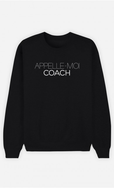 Sweat Noir Appelle-Moi Coach