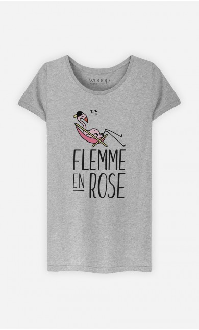 T-Shirt Flemme en Rose