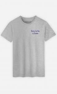 T-shirt Born to be a larve - brodé
