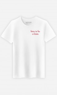 T-shirt Born to be a larve - brodé