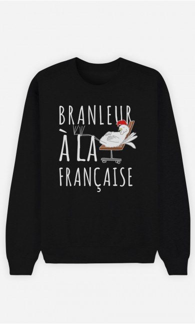 Sweat Noir Branleur A La Française