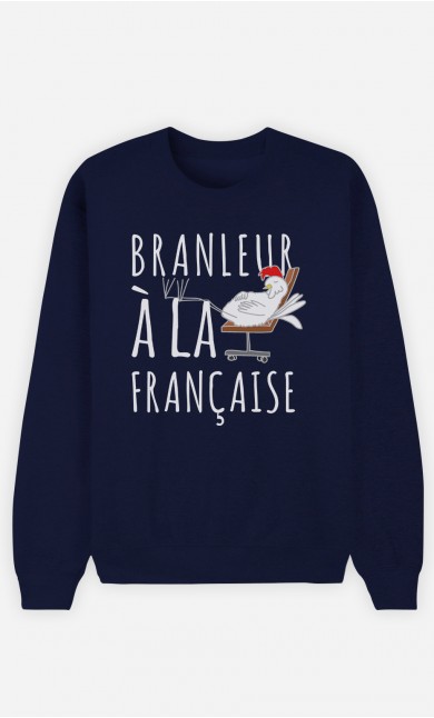Sweat Bleu Branleur A La Française