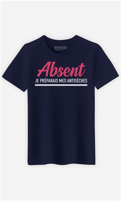 T-Shirt Homme Absent : Je Préparais Mes Antisèches