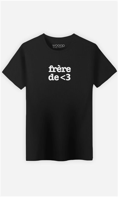 T-Shirt Noir Frère De Cœur