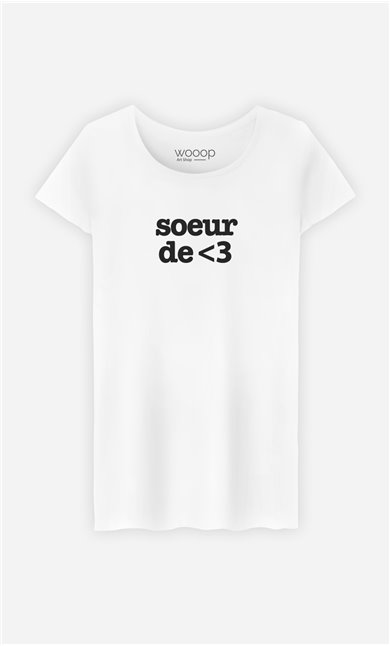 T-Shirt Blanc Sœur De Cœur
